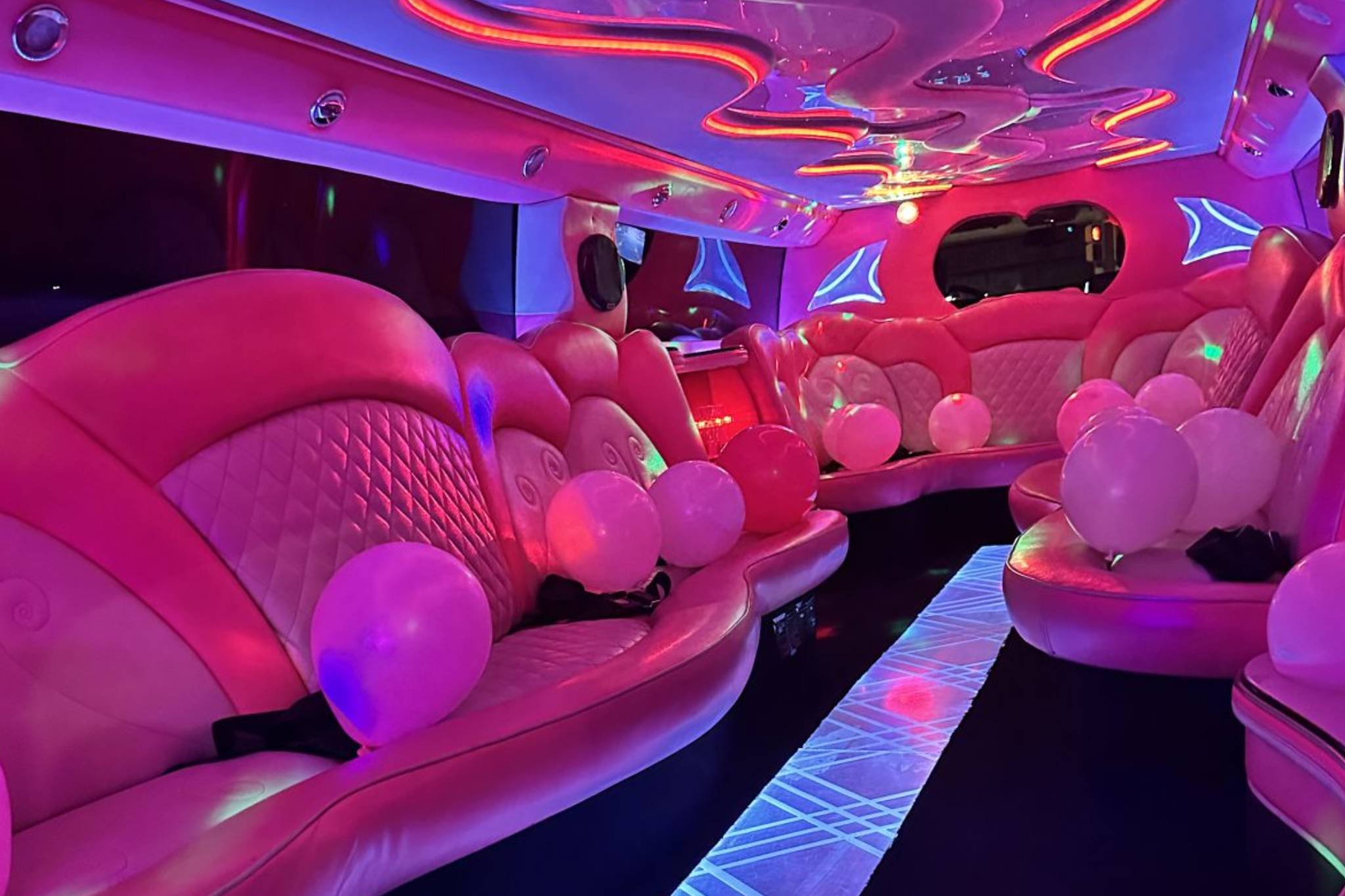 Hummer Rosa | DiscoBus Barcelona